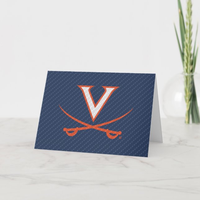 Virginia Cavaliers Carbon Fiber Card (Front)