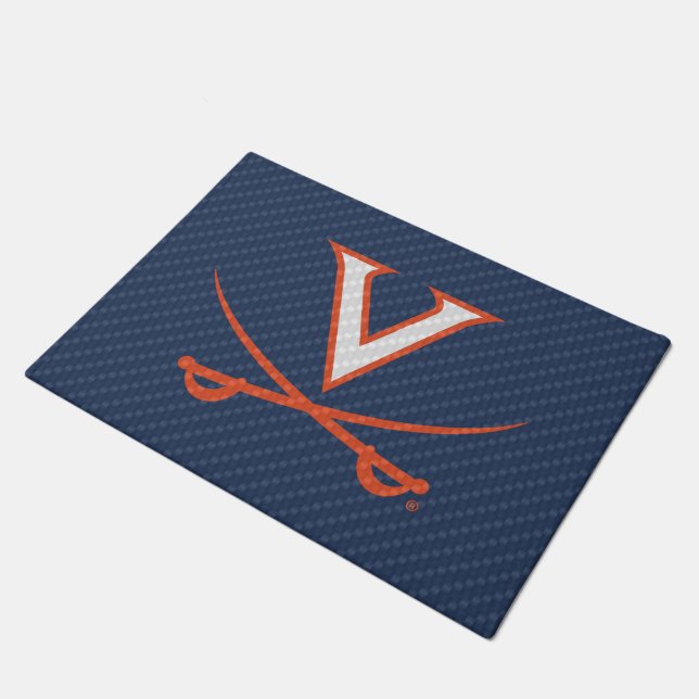 Virginia Cavaliers Carbon Fiber Doormat (Angled)