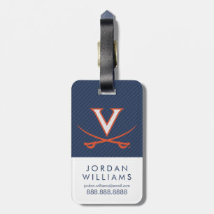 Virginia Cavaliers Carbon Fiber Luggage Tag