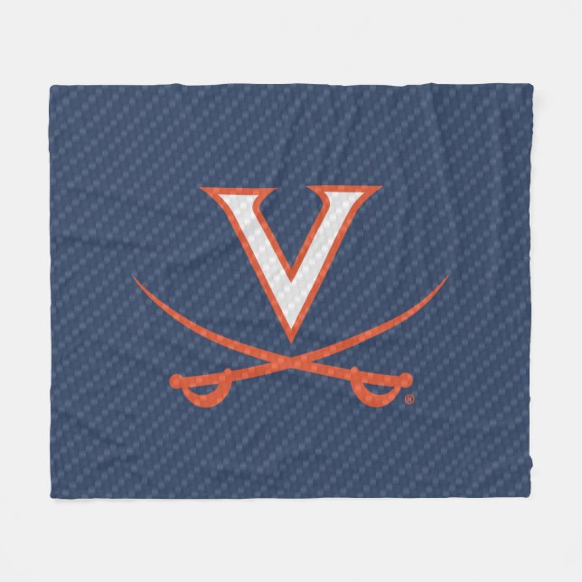 Virginia Cavaliers Carbon Fibre Fleece Blanket (Front (Horizontal))
