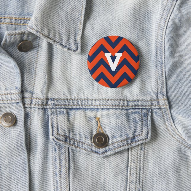 Virginia Cavaliers Chevron 6 Cm Round Badge (In Situ)