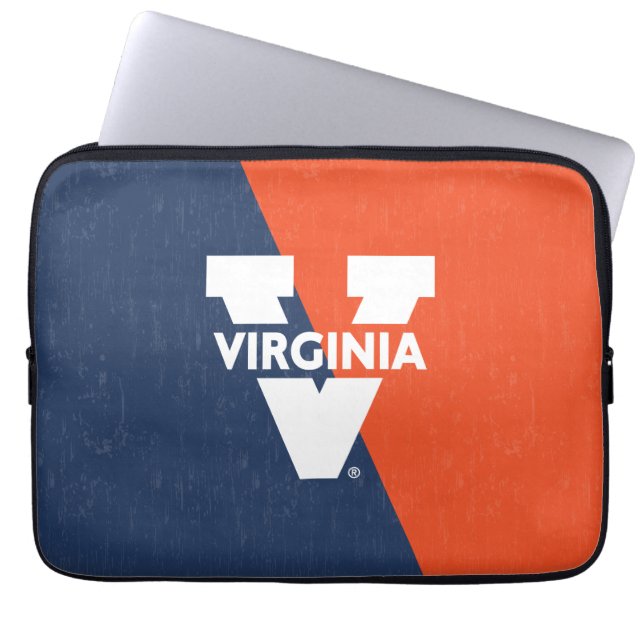 Virginia Cavaliers Color Block Distressed Laptop Sleeve (Front)