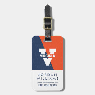 Virginia Cavaliers Color Block Distressed Luggage Tag