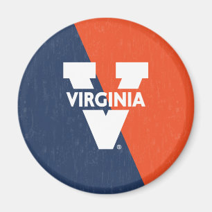Virginia Cavaliers Color Block Distressed Magnet
