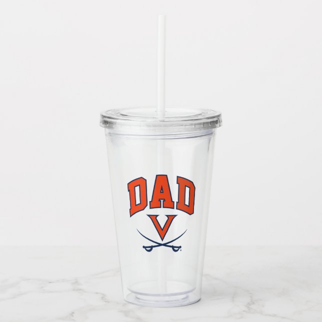 Virginia Cavaliers Dad Acrylic Tumbler (Front)