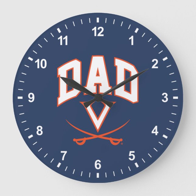 Virginia Cavaliers Dad Large Clock (Front)