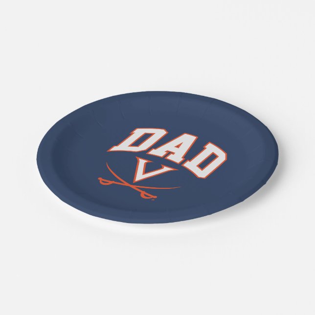 Virginia Cavaliers Dad Paper Plate (Angled)