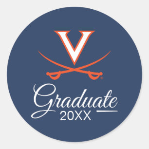 Virginia Cavaliers Graduation Classic Round Sticker