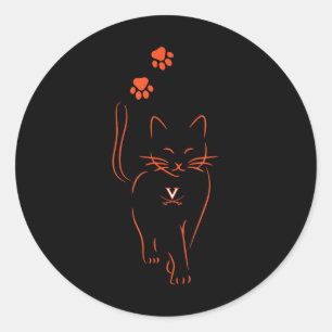 Virginia Cavaliers Licensed Print Uni-adults_uni-k Classic Round Sticker