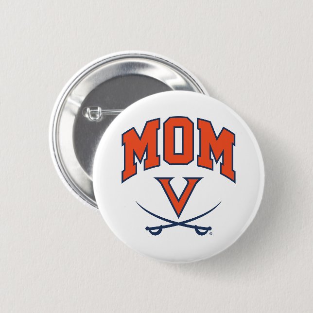 Virginia Cavaliers Mum 6 Cm Round Badge (Front & Back)