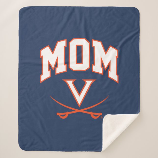 Virginia Cavaliers Mum Sherpa Blanket (Front)