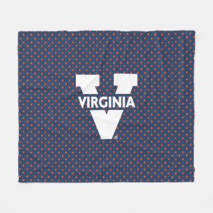 Virginia Cavaliers Polka Dots Fleece Blanket