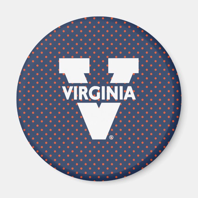 Virginia Cavaliers Polka Dots Magnet (Front)