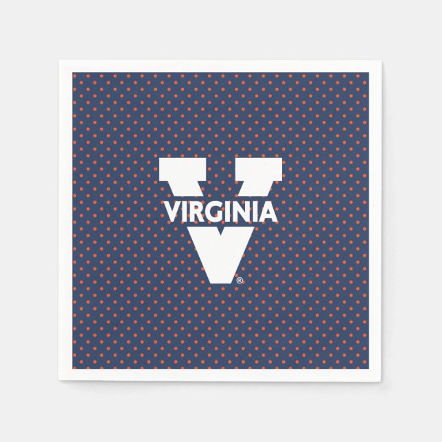 Virginia Cavaliers Polka Dots Napkin (Front)