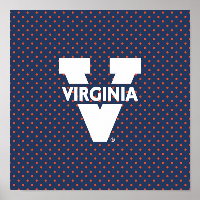 Virginia Cavaliers Polka Dots Poster (Front)