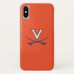 Virginia Cavaliers V Swords   Blue iPhone X Case