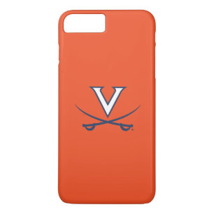 Virginia Cavaliers V Swords   Blue iPhone 8 Plus/7 Plus Case