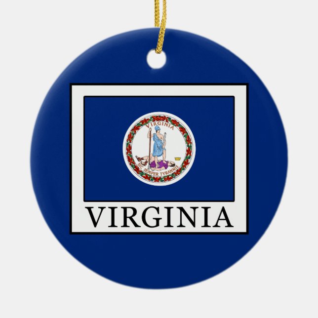 Virginia Ceramic Tree Decoration (Front)