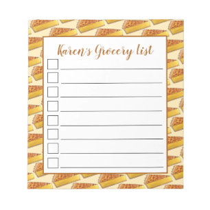 Virginia Chess Pie Southern US Cuisine Dessert Notepad