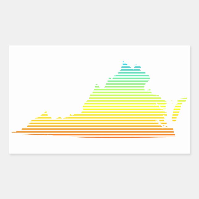 virginia chill fade rectangular sticker (Front)