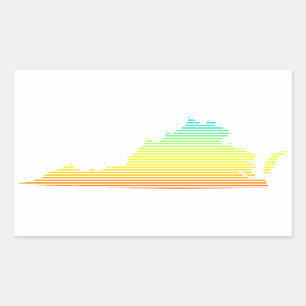 virginia chill fade rectangular sticker