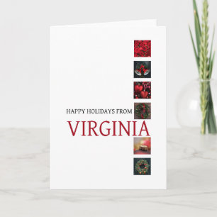 Virginia  Christmas Card, state specific Holiday Card