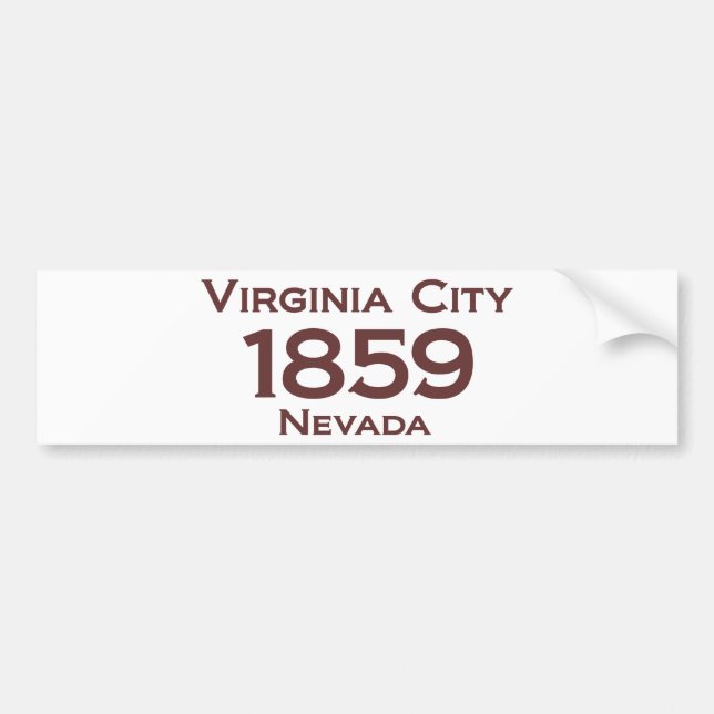 Virginia City Bumper Sticker (Front)
