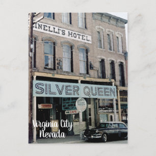 Virginia City Nevada 1950's Silver Queen  Postcard