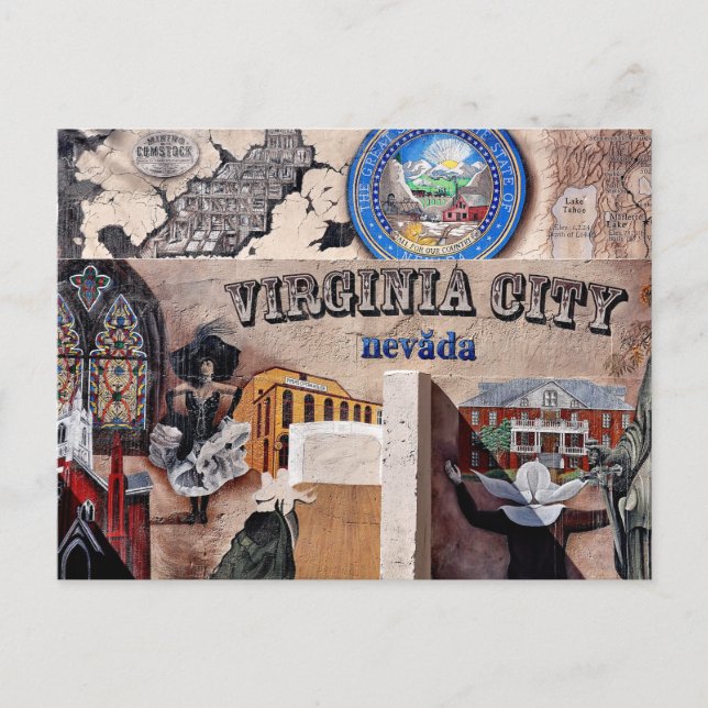 Virginia City, Nevada Postcard (Front)