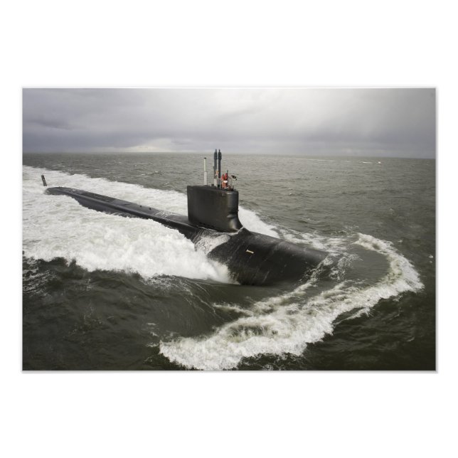 Virginia-class attack submarine photo print (Front)