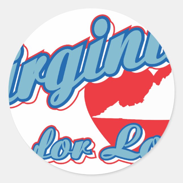 Virginia Classic Round Sticker (Front)
