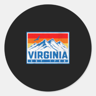 Virginia  classic round sticker