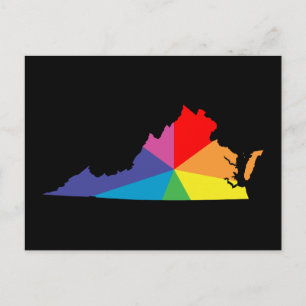 virginia colour burst postcard