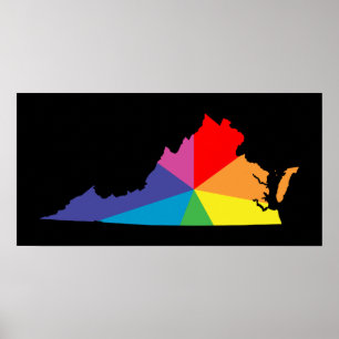 virginia colour burst poster