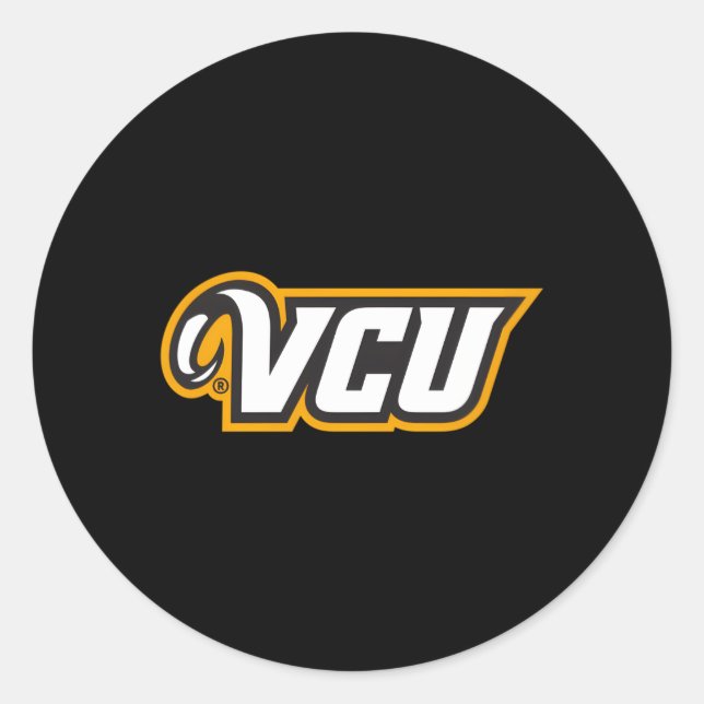 Virginia Commonwealth Rams Icon Classic Round Sticker (Front)