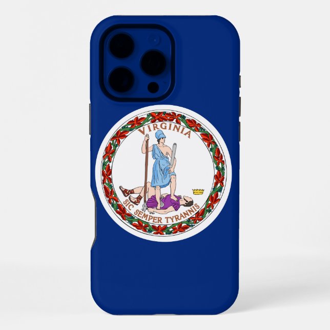 Virginia Commonwealth / State flag iPhone Case (Back)