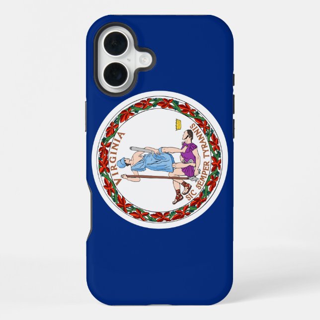 Virginia Commonwealth / State flag iPhone Case (Back)