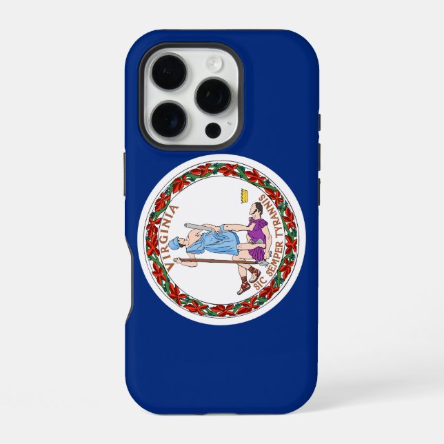 Virginia Commonwealth / State flag iPhone Case (Back)