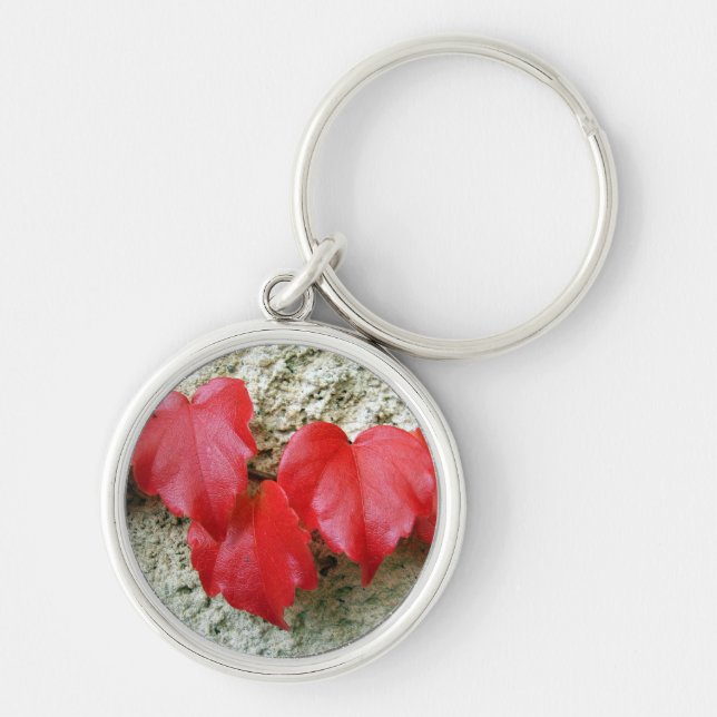 Virginia Creeper Leaves Key Ring (Front)
