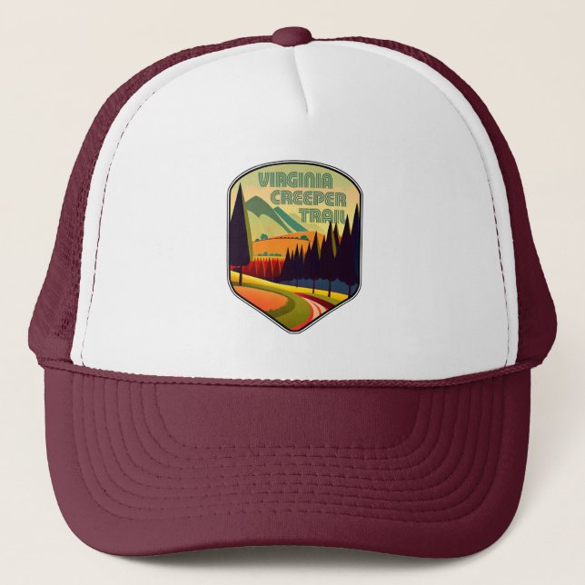 Virginia Creeper Trail Colours Trucker Hat (Front)