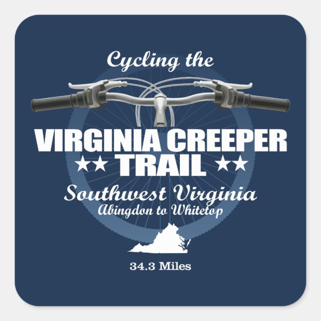 Virginia Creeper Trail (H2) Square Sticker (Front)
