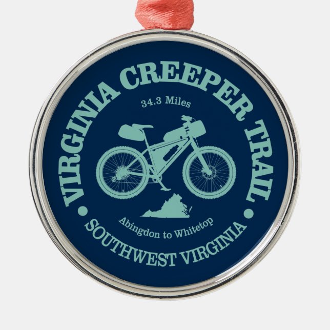Virginia Creeper Trail (MB) Metal Ornament (Front)