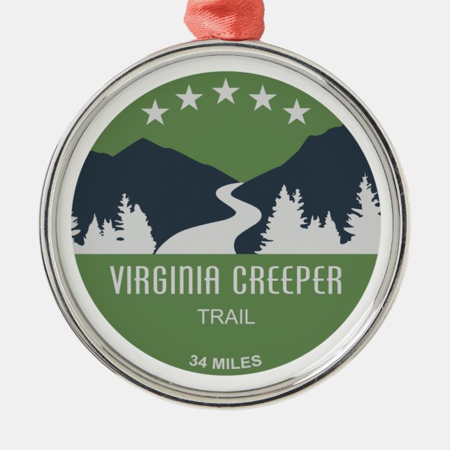 Virginia Creeper Trail Metal Ornament (Front)