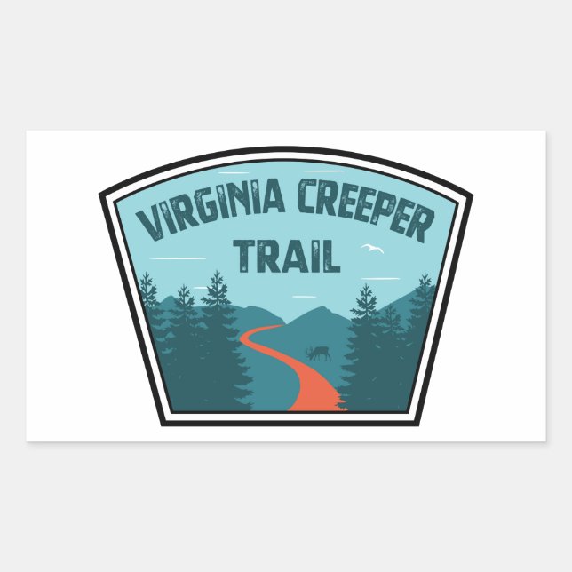Virginia Creeper Trail Rectangular Sticker (Front)