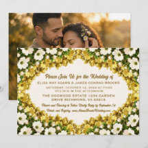 Virginia Dogwood Wedding Photo Invitation