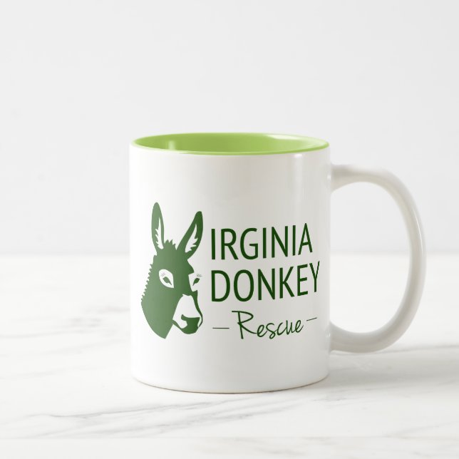 Virginia Donkey Rescue Two-Tone Coffee Mug (Right)