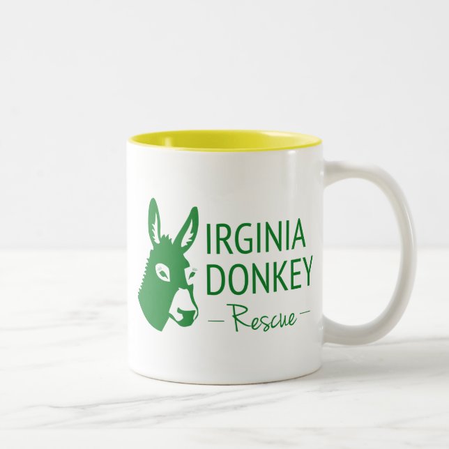 Virginia Donkey Rescue Two-Tone Coffee Mug (Right)