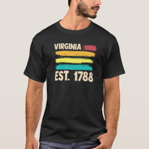 Virginia Est 1788 American State Usa  5 T-Shirt