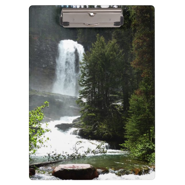 Virginia Falls at Glacier National Park Clipboard (Front)