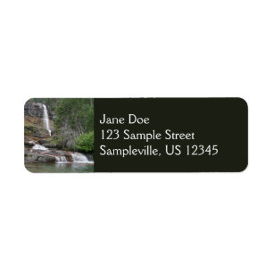 Virginia Falls II at Glacier National Park Return Address Label